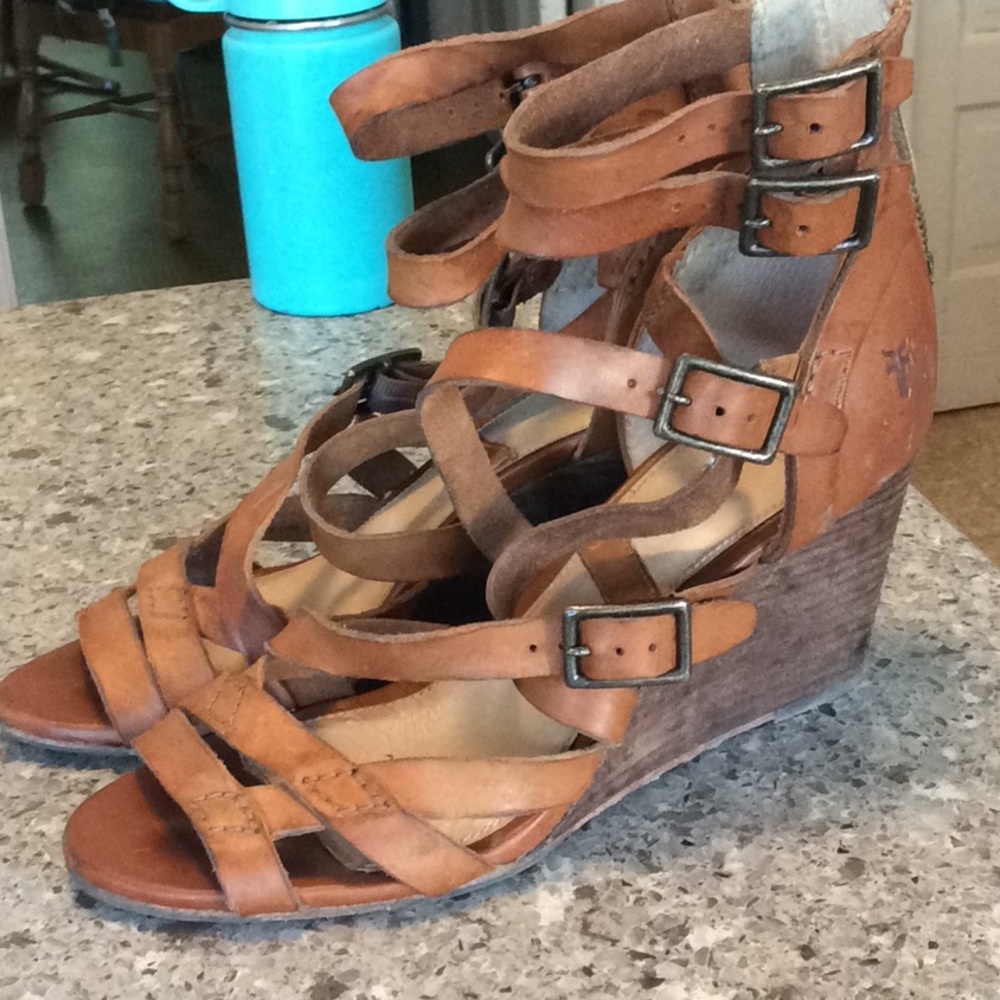 Frye wedge sandals